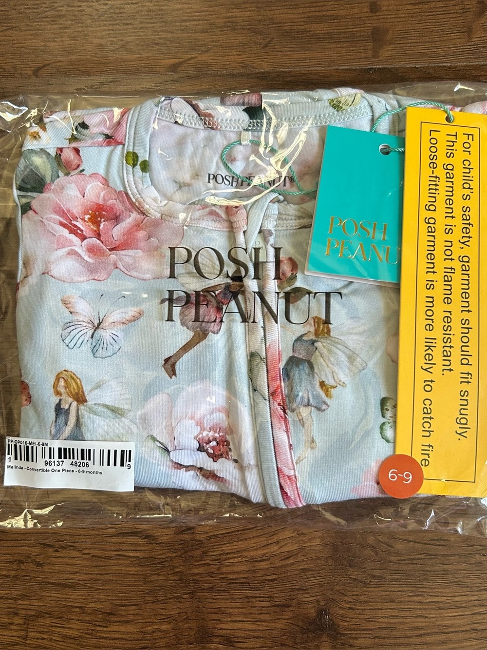 Posh Peanut Melinda Fairies Convertible One Piece 6-9m